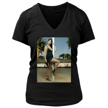 Jennifer Love Hewitt Women's Deep V-Neck TShirt