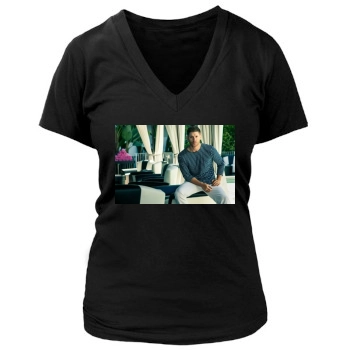 Jensen Ackles Women's Deep V-Neck TShirt