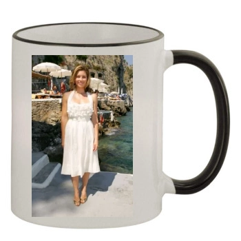 Jessica Biel 11oz Colored Rim & Handle Mug