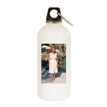 Jessica Biel White Water Bottle With Carabiner