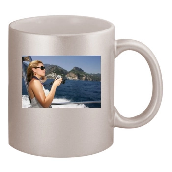 Jessica Biel 11oz Metallic Silver Mug