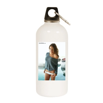 Jill Wagner White Water Bottle With Carabiner