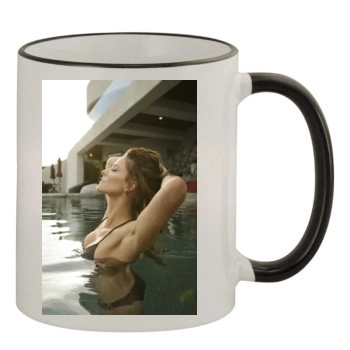 Jill Wagner 11oz Colored Rim & Handle Mug