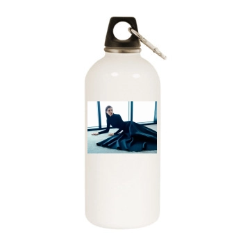 Julianna Margulies White Water Bottle With Carabiner