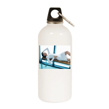 Julianna Margulies White Water Bottle With Carabiner