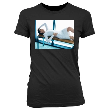 Julianna Margulies Women's Junior Cut Crewneck T-Shirt