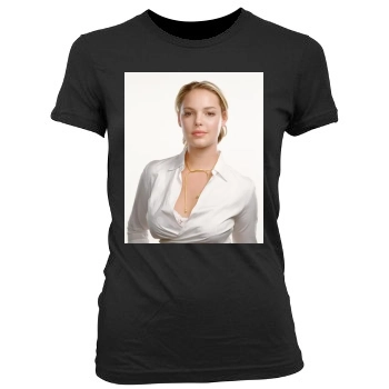 Katherine Heigl Women's Junior Cut Crewneck T-Shirt