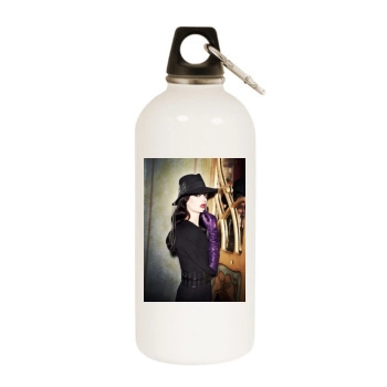 Eva Green White Water Bottle With Carabiner