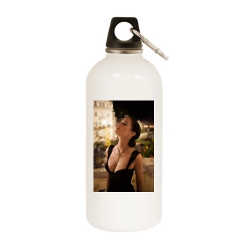 Eva Green White Water Bottle With Carabiner