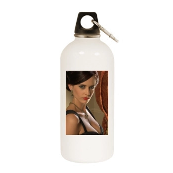 Eva Green White Water Bottle With Carabiner