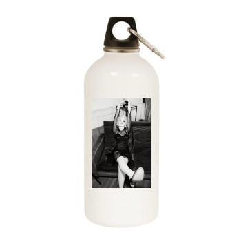 Eva Green White Water Bottle With Carabiner