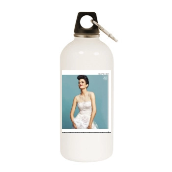 Eva Green White Water Bottle With Carabiner