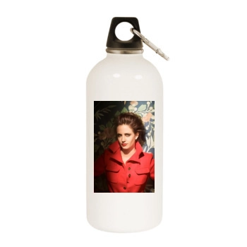 Eva Green White Water Bottle With Carabiner