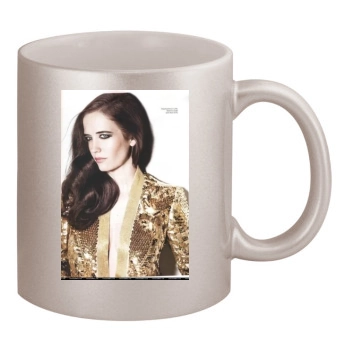 Eva Green 11oz Metallic Silver Mug