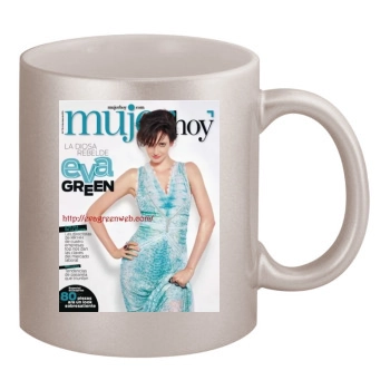 Eva Green 11oz Metallic Silver Mug