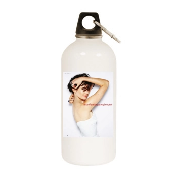 Eva Green White Water Bottle With Carabiner