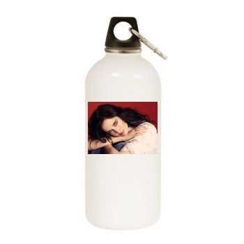 Eva Green White Water Bottle With Carabiner