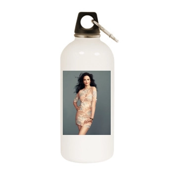 Eva Green White Water Bottle With Carabiner