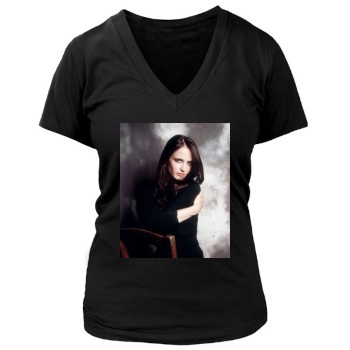 Eva Green Women's Deep V-Neck TShirt