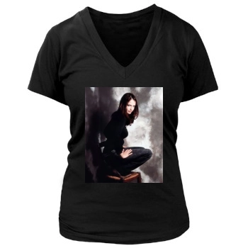 Eva Green Women's Deep V-Neck TShirt