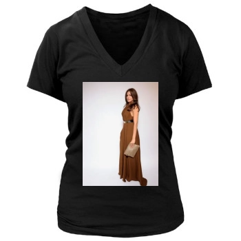 Eva Mendes Women's Deep V-Neck TShirt