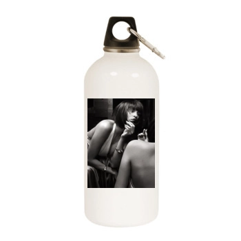 Eva Mendes White Water Bottle With Carabiner