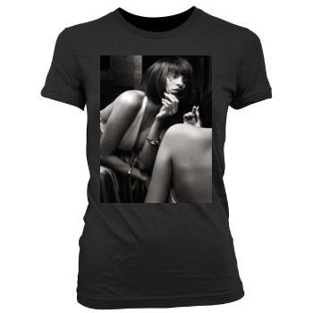 Eva Mendes Women's Junior Cut Crewneck T-Shirt