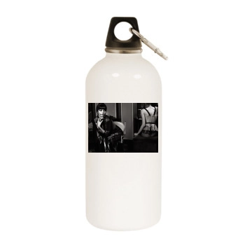 Eva Mendes White Water Bottle With Carabiner