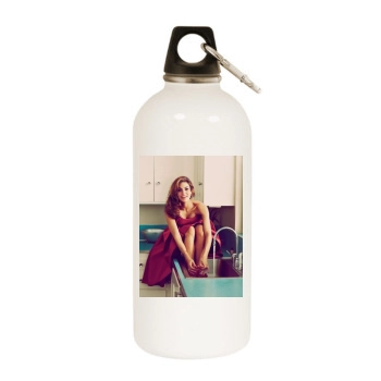 Eva Mendes White Water Bottle With Carabiner