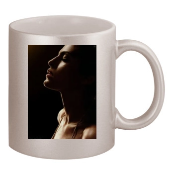 Eva Mendes 11oz Metallic Silver Mug