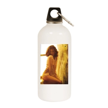 Eva Mendes White Water Bottle With Carabiner