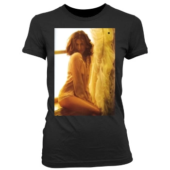 Eva Mendes Women's Junior Cut Crewneck T-Shirt