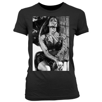 Eva Mendes Women's Junior Cut Crewneck T-Shirt