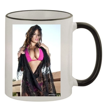 Wendy Fiore 11oz Colored Rim & Handle Mug