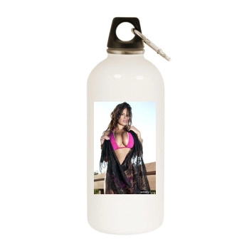 Wendy Fiore White Water Bottle With Carabiner