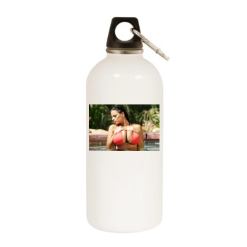 Wendy Fiore White Water Bottle With Carabiner