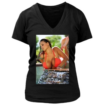 Wendy Fiore Women's Deep V-Neck TShirt