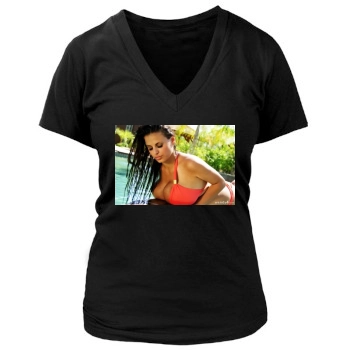 Wendy Fiore Women's Deep V-Neck TShirt