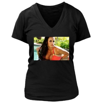 Wendy Fiore Women's Deep V-Neck TShirt