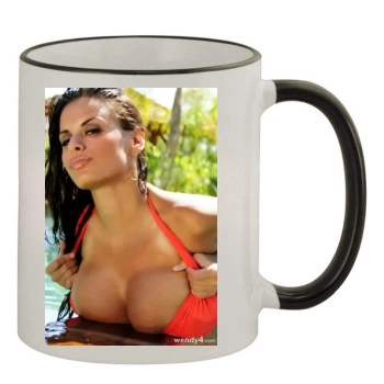 Wendy Fiore 11oz Colored Rim & Handle Mug