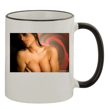 Wendy Fiore 11oz Colored Rim & Handle Mug