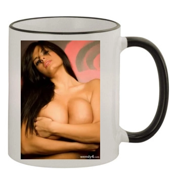 Wendy Fiore 11oz Colored Rim & Handle Mug