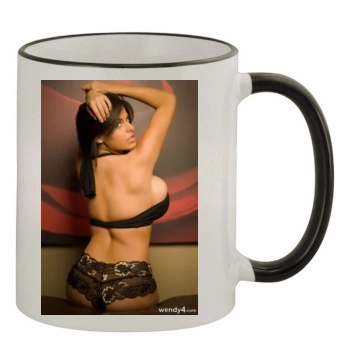 Wendy Fiore 11oz Colored Rim & Handle Mug