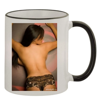 Wendy Fiore 11oz Colored Rim & Handle Mug