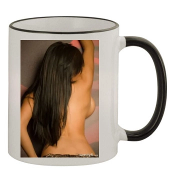 Wendy Fiore 11oz Colored Rim & Handle Mug