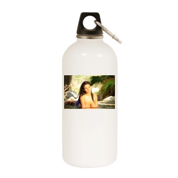 Wendy Fiore White Water Bottle With Carabiner