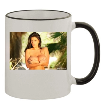 Wendy Fiore 11oz Colored Rim & Handle Mug