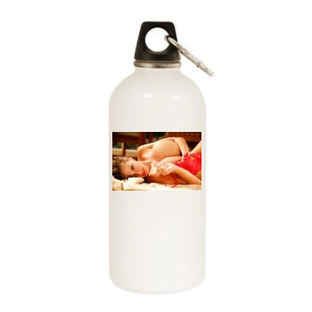 Wendy Fiore White Water Bottle With Carabiner