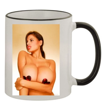 Wendy Fiore 11oz Colored Rim & Handle Mug