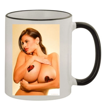 Wendy Fiore 11oz Colored Rim & Handle Mug